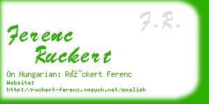 ferenc ruckert business card